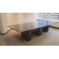 11 ft Dark Espresso Boat Shape Boardroom Conference Table